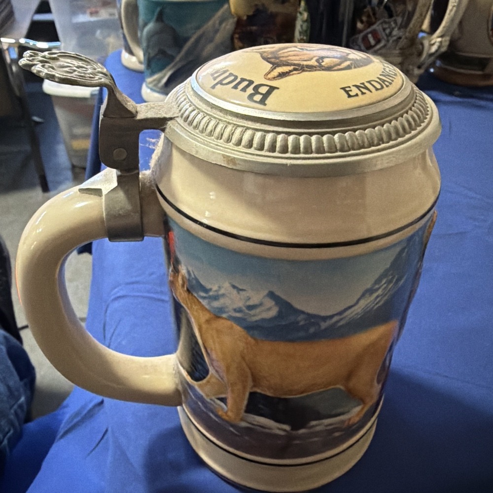 Stein Budweiser Endangered Species Stein Cougar Limited Edition No Box Brewery‎